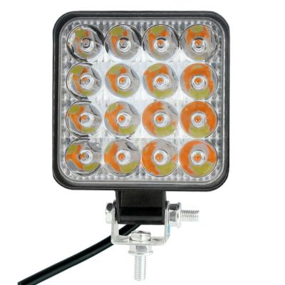 China Wholesale Super Bright 48w Two Color Car/Motorcycle/SUV/Truck/Forklift/Boat Inspection Light Offroad Mixed Car Fog Light Work Led Light for sale