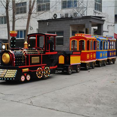 China Outdoor and Indoor Mall Amusement Battery Train Trackless Ride, Road Train for Sale for sale