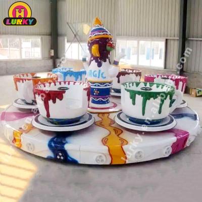 China FRP+steel Mini Carnival Rides Amusement Park Equipment Coffee Cup Rides for sale