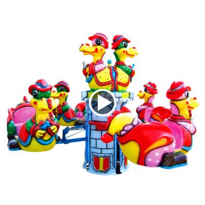 China Kids Amusement Games Dinosaur Spinning Kiddie Rides Carousel for sale