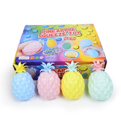 China Hot Selling Rubber Popular Children's Fun Children's Creative Fun Toys Decompression Pineapple Squeeze Toys for sale