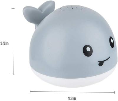 China Safety Bath Toy Hot Sale With Light Automatic Whale Jet Water Bath Toy for sale