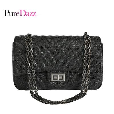 China Fashion Trend PU Women Shoulder Bag Pattern Ladies Luxury Cross V - Body Chain Bag Flap For Female for sale