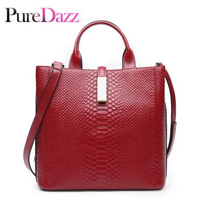 China 2022 Fashion Design News Alligator Patter Genuine Leather Luxury Women's Tote Handbags With Strap For Ladies for sale