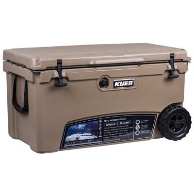 China Waterproof Plastic Ice Food Cooler Box 70 Liter Supported OEM & ODM Camouflage CN; ZHE, CN 5~7days Kuer/LLDPE PU Foam Customized B-70 ≥6 for sale