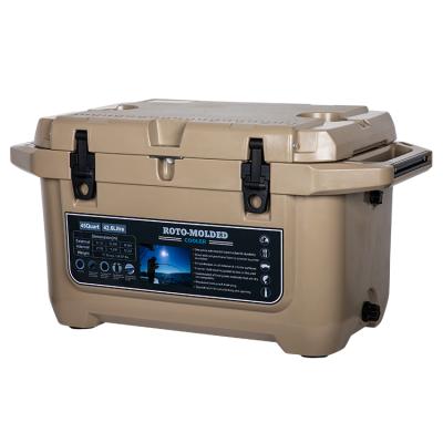 China Waterproof durable using low price 2021 new 45qt rotomolded lldpe material ice cooler box for sale