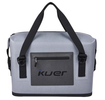 China Waterproof Economic Custom Design Gray 24can Soft Drink Cooler Soft Sided Cooler Bags for sale