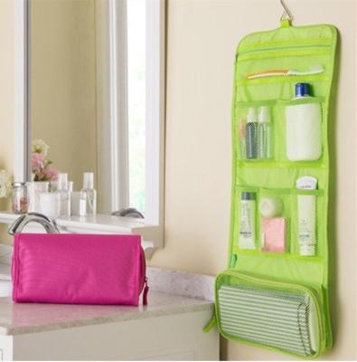 China Cheap Hanging Toiletry Bag Polyester Female Customized Hanging Travel Toiletry Bag Organizer for sale