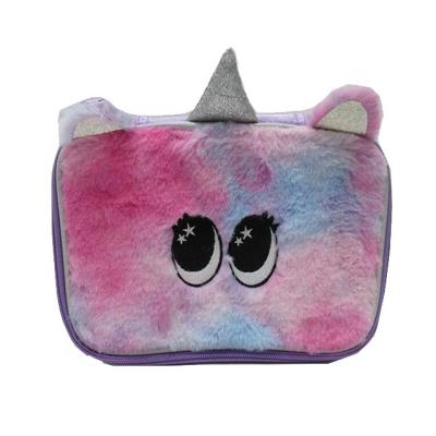 China Cheap Plush Toy Pen Bag Unicorn Pencil Bag Custom Glitter /LED Light Sequin Kids for sale