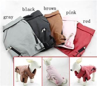 China Pet Clothing Dog Leather Jackets Blank Style Dog Jacket For Whippet , Harrier for sale