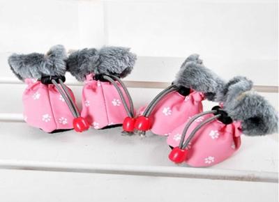 China Christmas OEM Cute PET PU Dog Shoes FOR winter , S M XL dog running shoes for sale