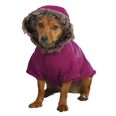 China X grote Toevallige Honds de Hondparka van de Bontversiering - de Diepe Hond Hoodies van de Frambozendouane Te koop