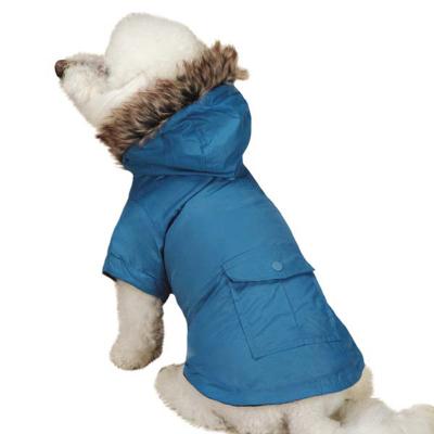 China El invierno Piel-Arreglaron prenda impermeable azul del color del abrigo esquimal del perro y a prueba de viento para el caniche en venta