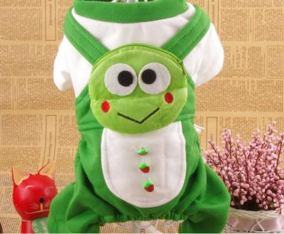 China Frog Shaped Winter Cotton medium Dog Clothes With Four Legs for Bichon Frise for sale