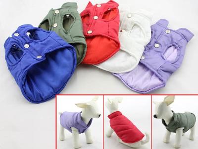 China Medium Dog Winter Vests Clothes for sale