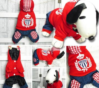 China Customized Animal Dog Boy Check Clothes Jane Trousers Sasual Pet Wear for autumn for sale