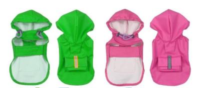 China Acaricie el color verde del impermeable del perro basset de la ropa, rosado impermeable fuerte resistente en venta