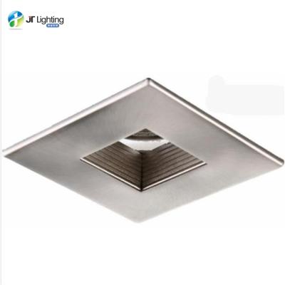 China 4 Inch Square Baffle Retrofit Trim Downlights With Lens For New Construction Recessed Pot Light for sale