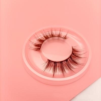 China Long Natural Tapered Silk Eyelashes Private Label 3D Lash Fake False Eyelashes Faux Mink Lashes for sale