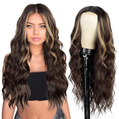 China Wholesale Cheap Natural Synthetic Hair Color Wave Wave Hair Wigs And Long Hair Wigs for sale