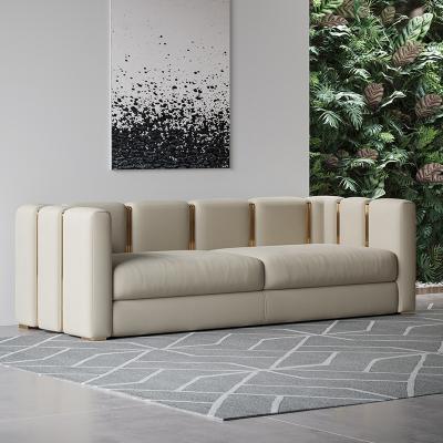 Chine New White Luxury Italian Nordic Leather Lounge Corner Sofa 3 Seats Lounge Corner Sofa Couch Living Room Sofas F à vendre