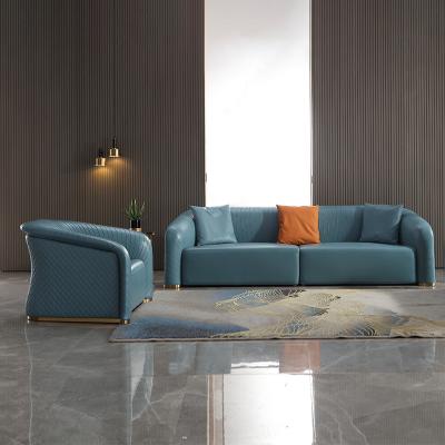 Chine Luxury Italian Design Sofa Modern Upholstered 2 3 Seater Leather Lounge Sectional Corner Sofa Set Furniture Living Room Sofas à vendre