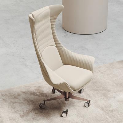 Chine Luxury Modern Leather High Back Office Swivel Chair Computer Chairs Office Armchair Accent Chair Living Room Fur à vendre