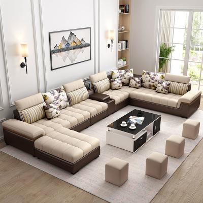 China Modern Design Leather Couch Sectional Hotel Sofa Bed Set Living Room Sofa Bed 7 Seater Sofa Set Furniture Living Room So for sale