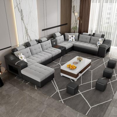 China 2021 New Modern Design Functional Fabric Sofa Bed Set Recliner Sectional Sofa Set Furniture 7 Seater Couch Living Room for sale