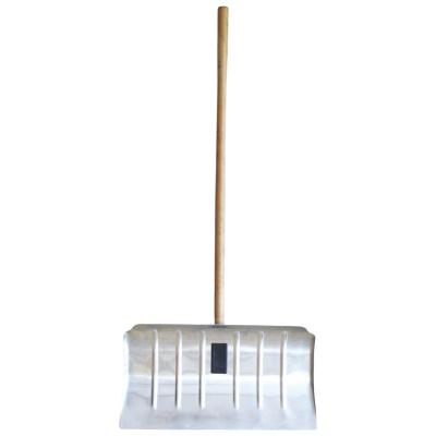 China Aluminum Snow Shovel Snow Shovel Pusher With Wooden Handle for sale