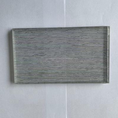 China The bathroom factory manufacture good quality fabric mesh laminated glass for decoration and for bathroom door for sale