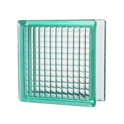 China Modern wholesale transparent colored hollow glass bricks for architectural decoration for sale