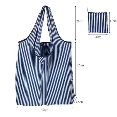 China New Style 2022 Machine Washable Waterproof Nylon Folding Large Capacity Eco-friendly Reusable Shopping Tote Bag for sale