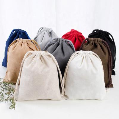 China Custom Small Eco-Friendly Canvas Pouch Cotton Drawstring Eco-Friendly Pouch for sale