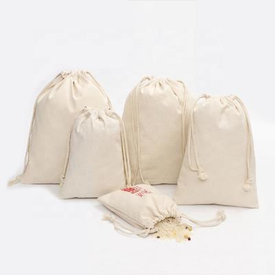 China Wholesale Premium High Quality Eco-Friendly Supplier Cotton Cord Eco-Friendly Gift Bag Custom Jewelry Pouches for sale