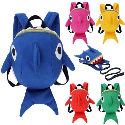 China Wholesale Waterproof Colorful Custom Logo Girls Boys Bookbags Children's School Bags Luxury Shark Shape Children's Backpack for sale