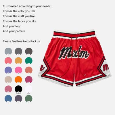 China Custom Logo Classic Mens Polyester Mesh Anti-Wrinkle Basketball Shorts With Zipper Pockets Abbreviations Mens Basketball for sale