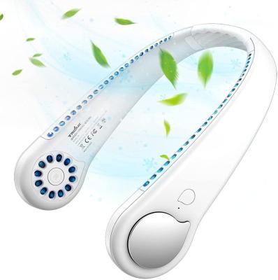 China Mini Cooling Fan 360 Portable Portable Handsfree Rechargeable Battery Powered Personal Airflow Fan Small USB Neck Bladeless Fan for sale