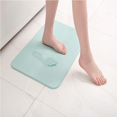 China Amazon's best-selling diatomite quick-drying diatomite bath mat diatomaceous earth mud foot soft hard non-slip absorbent mat for sale