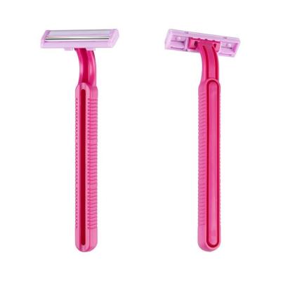 China Best Quality Twin Blade Sweden Twin Sharp Blade Shaving Lady Disposable Plastic Safety Razor for sale