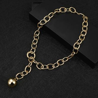 China CLASSIC factory direct wholesale chunky jewelry sets fashion necklace 2021 trendy necklace with circle for sale