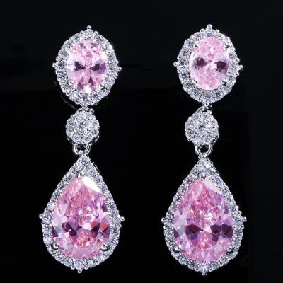 China FASHIONABLE high quality vintage colorful earrings drops pink earrings gun earrings for sale