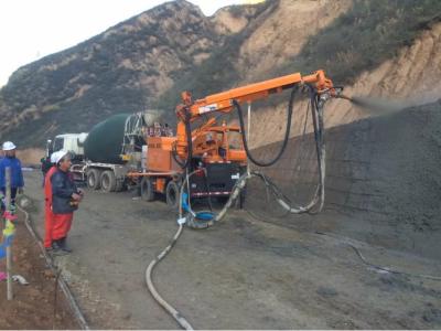 China Mijnbouw Wet Shotcrete Machine Draadloos afstandsbediening met externe luchtcompressor Te koop