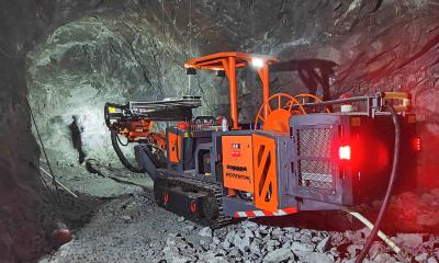 China 57.1kw Jumbo Rock Drill Hole Depth 2.7m 0.8 - 2m/Min Heavy Duty Rock Drilling Machine Te koop