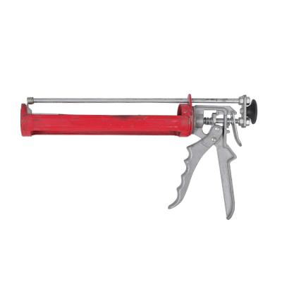 China Strong Construction Aluminum Handle Skelton Silicone Sealant Caulking Gun Manual Cordless Plastic Duty for sale