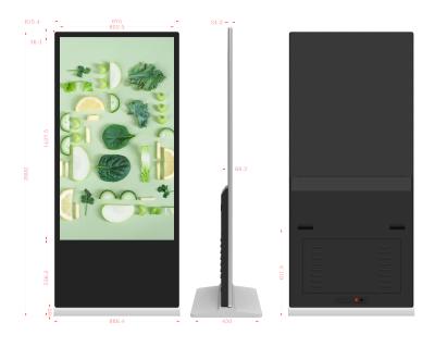 China Android 65 Zoll Digital Signage Boden Stehender Touchscreen LCD-Display zu verkaufen