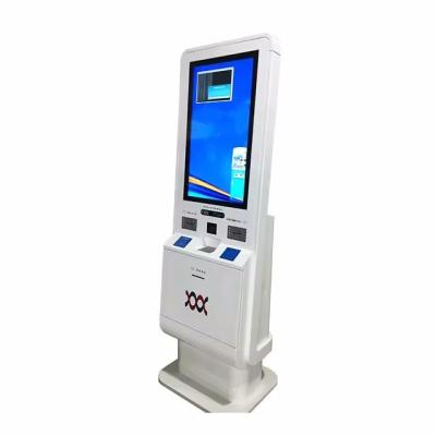 China Multi Lingual Self Checkin Kiosk with Cash Acceptor and Credit Card Reader for sale