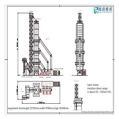 China Corn and Storage Silo Machine Dry Plant Food Flour Mill Grinding Machine 10-15TPH for sale