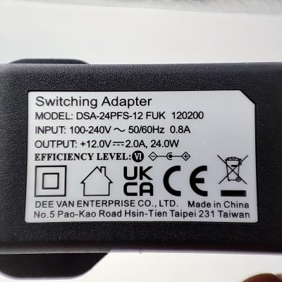 China Electrical Appliances 12V 2A UK Switch Adapter FOR UKCA CE Provide SAFETY LICENSE for sale