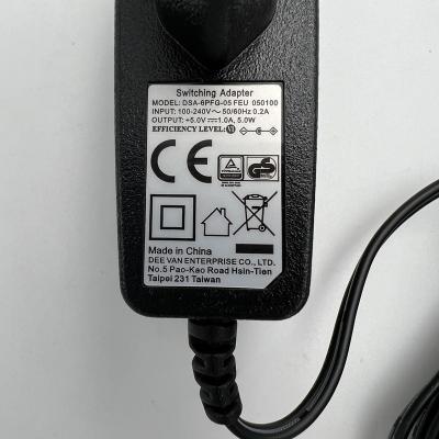 China Electrical Appliances 5V 1A EU Switch Adapter FOR CE Provide SAFETY LICENSE for sale